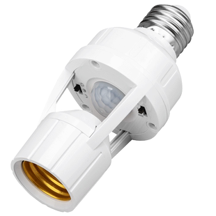 人体感应灯座楼道E27螺口灯头红外线感应灯口夜间自动感应灯开关