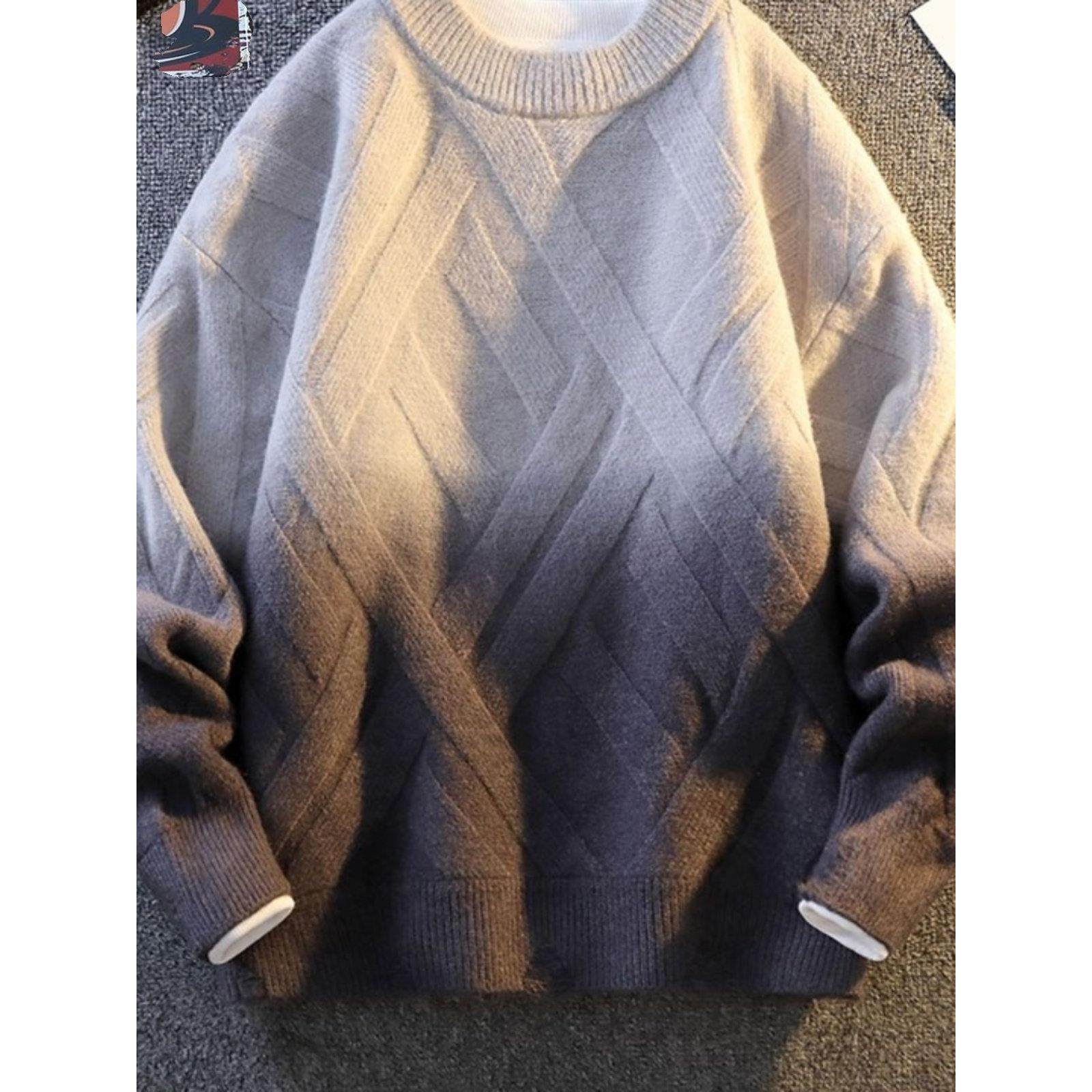 恒源祥渐变色毛衣男士2024冬季新款长袖加厚保暖内搭针织打底衫,男装,针织衫/毛衣,淘宝优惠券,粉丝福利购,淘宝优惠卷
