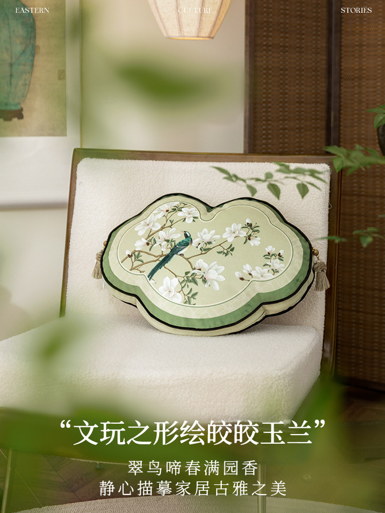 西吉御堂中国风红木沙发枕,古典靠背,床头客厅腰枕,中国风核心