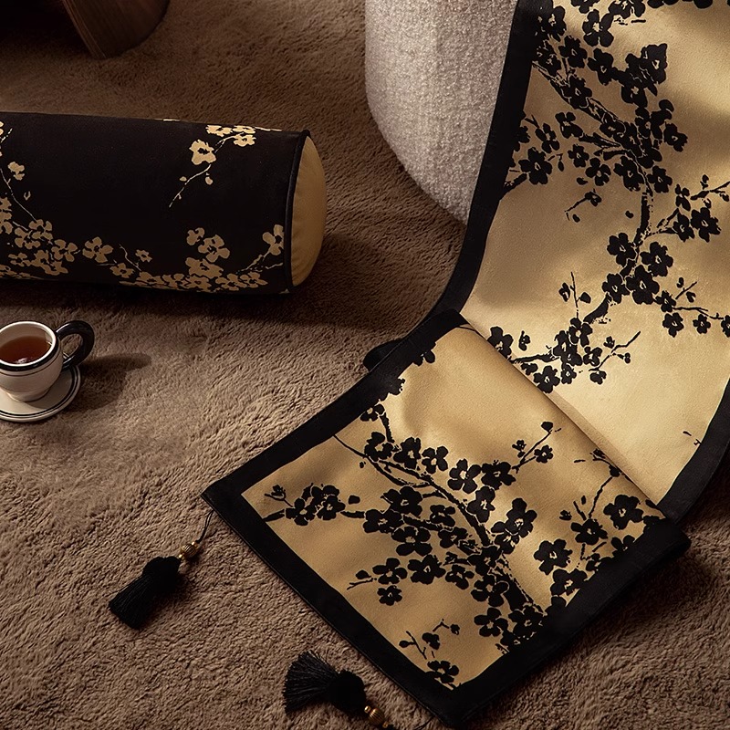 墨韵新中式禅意桌旗桌布