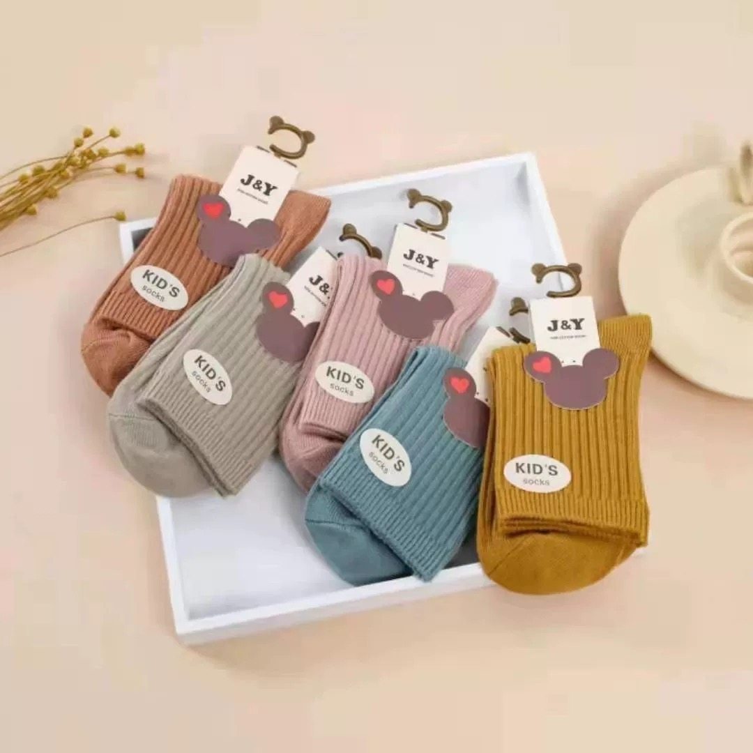 儿童纯棉袜子不变形不起球双针袜男童女童学生袜中筒童袜春秋款款