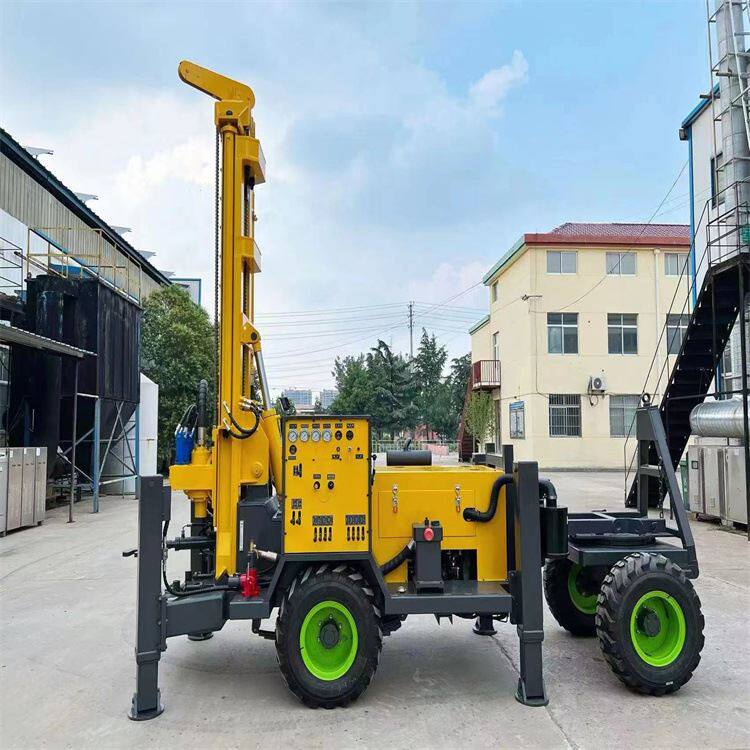 300米柴油液压升降打井机小型农用水井钻机轮式钻井机 钻井设备