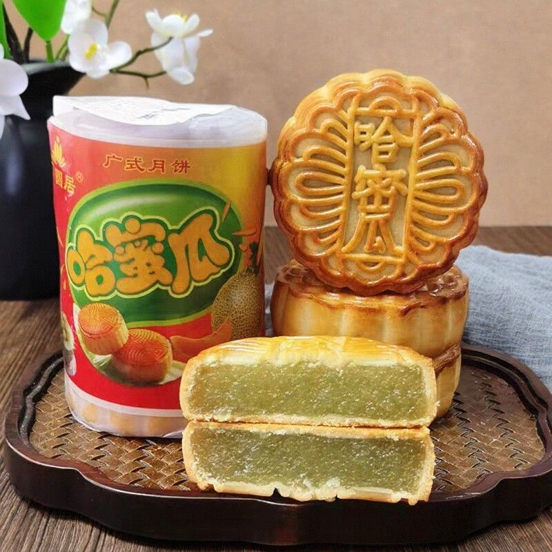 月圆居白莲蓉板栗蓉广式中秋月饼玉林正宗老式纸筒装五仁加料新鲜