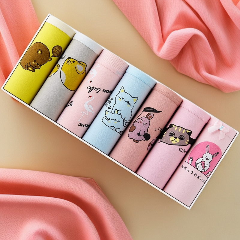 5-10条中腰透气小清新款女士内裤