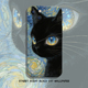 星空黑猫手机壳适用苹果17猫咪iphone16promax油画15小众14plus艺术13mini高级12梵高11硅胶8p小猫7女xs