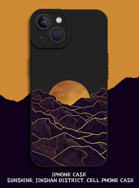 日照金山适用一加ace3落日2手机壳iqoo12pro风景1+11高级感10国风neo9小众8/7新中式6se男13/11s/15/6/vivo/5