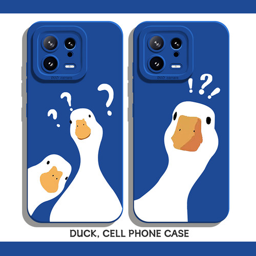 适用小米手机壳问号鸭