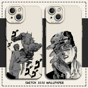 jojo的奇妙冒险手机壳适用苹果16新款iphone15promax动漫14plus吉良吉影13mini杀手皇后12承太郎11/8/7/xs/xr