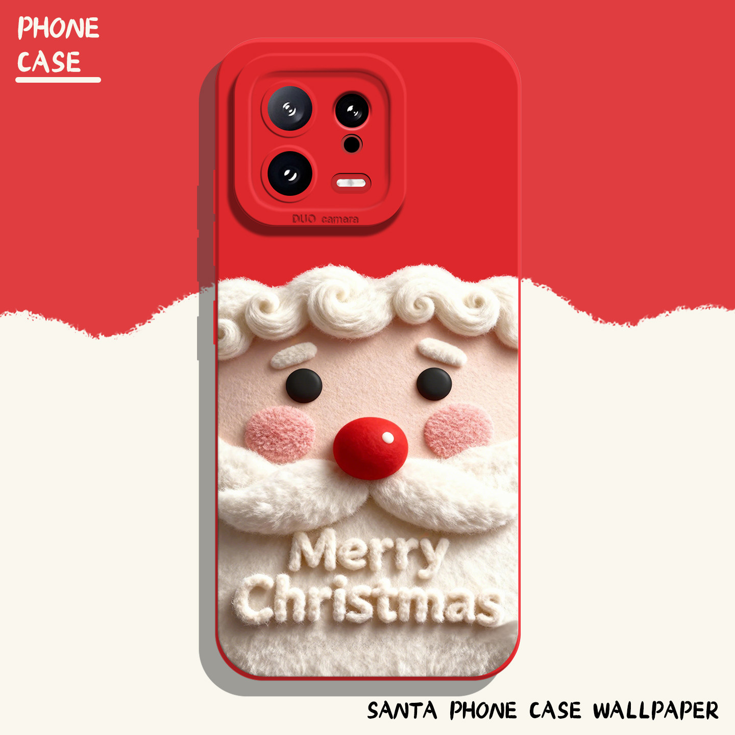 适用小米红米手机壳毛绒圣诞老人