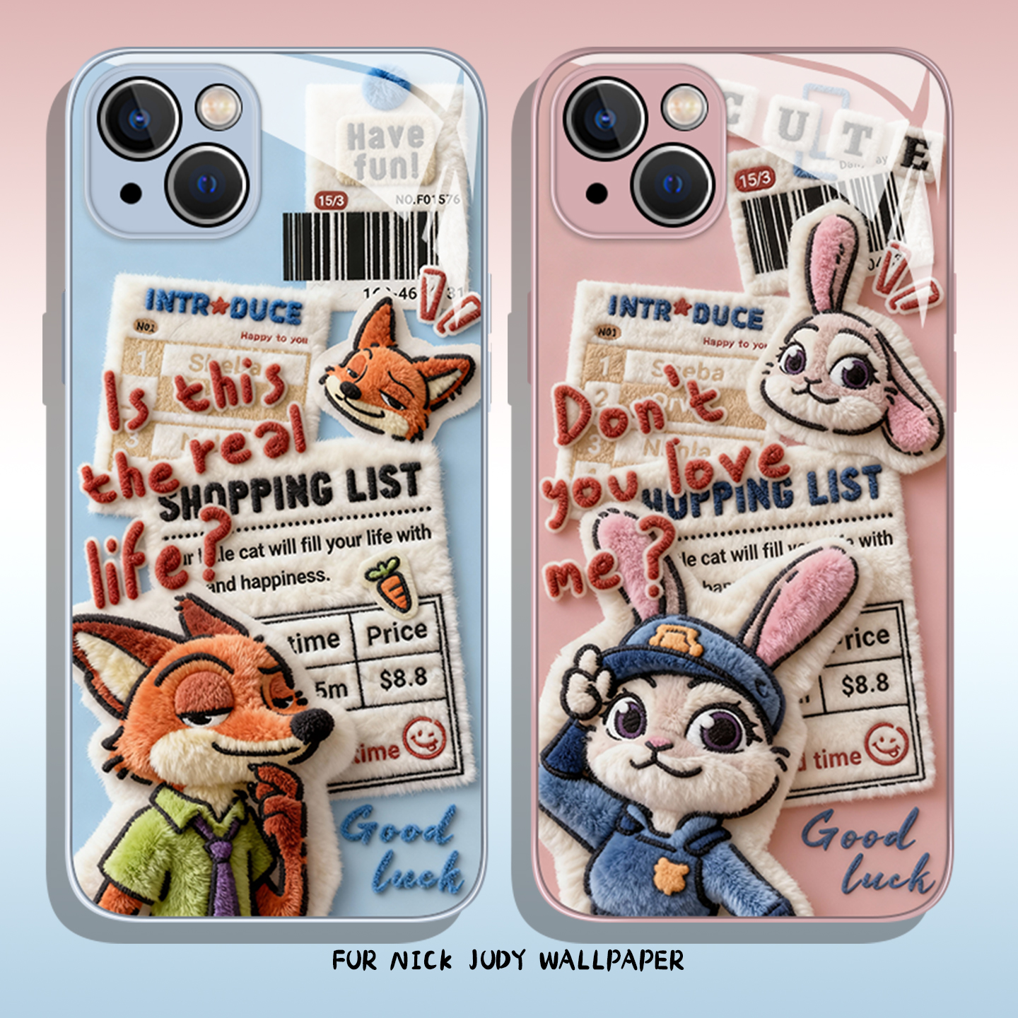 毛绒尼克朱迪手机壳疯狂动物城