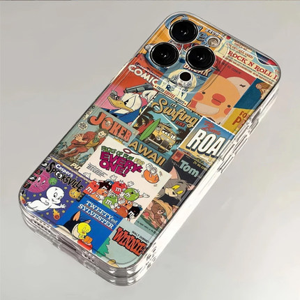 复古动画片手机壳适用小米15海报14ultra新款13pro/12/11红米k80k70E/k60至尊版k50k40s/k90/note17/turbo4/3