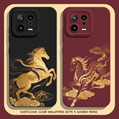 适用小米17promax手机壳15祥云14pro金马13马年12新年11红米k90k80k70k60k50k40本命年note10红色turbo4限定3