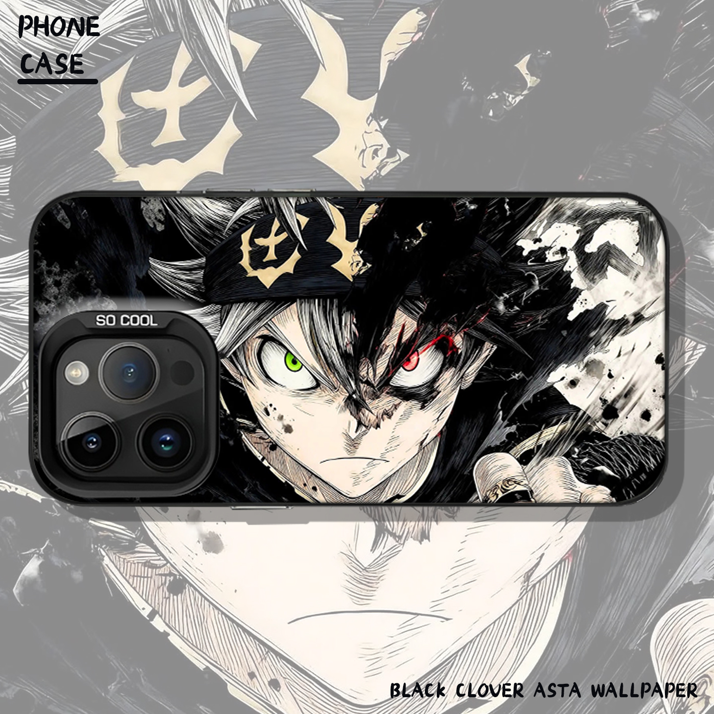 适用小米红米手机壳黑色五叶草