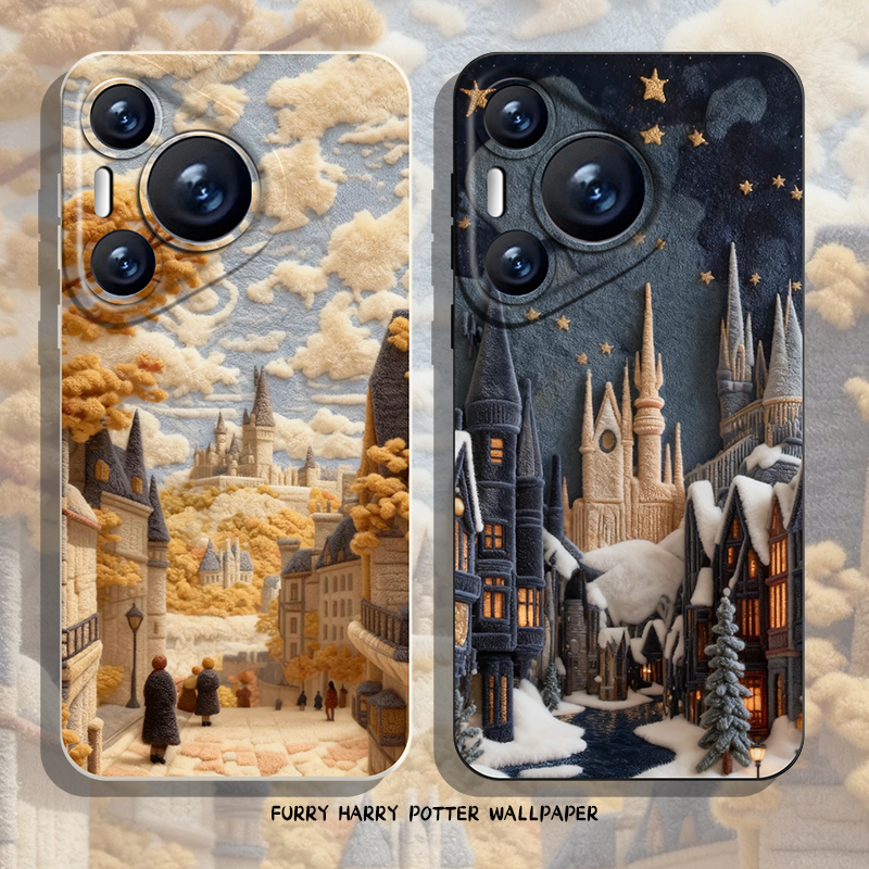 适用华为手机壳毛绒哈利波特