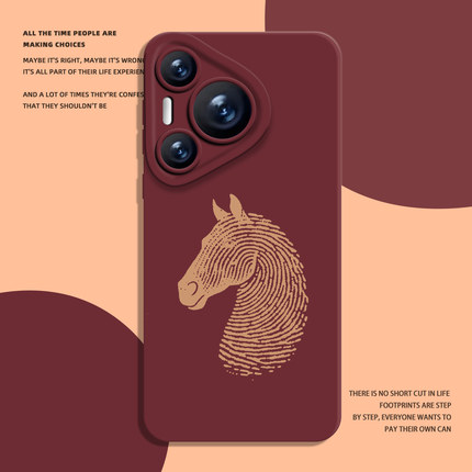 适用华为mate80promax手机壳pura70pro指纹马年nova15新款p60小众50限定40新年30本命年14红色13女12/11/10/9