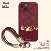 2026适用苹果17手机壳iphone16promax好运15plus带挂绳14pro红色13mini新款 12新年11马年8p妈妈7本命年xs女xr