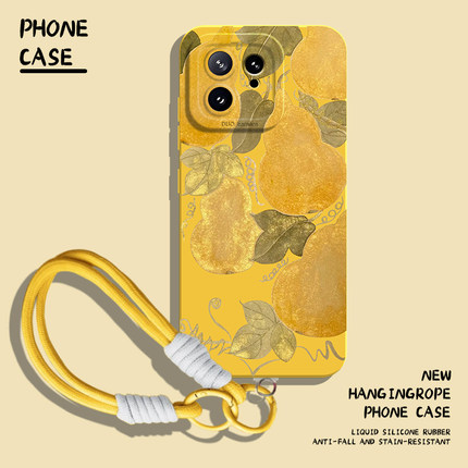 金色葫芦手机壳适用小米17带挂绳15ultra黄色14pro发财13/12招财11红米k80k70E/k60新年k50k40s男k90女note10