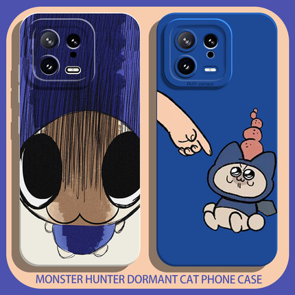 呆猫手机壳适用小米17promax怪物猎人15ultra艾露猫14周边13/12红米k80k70E/k60至尊版k50/k40s/k90/note11/9