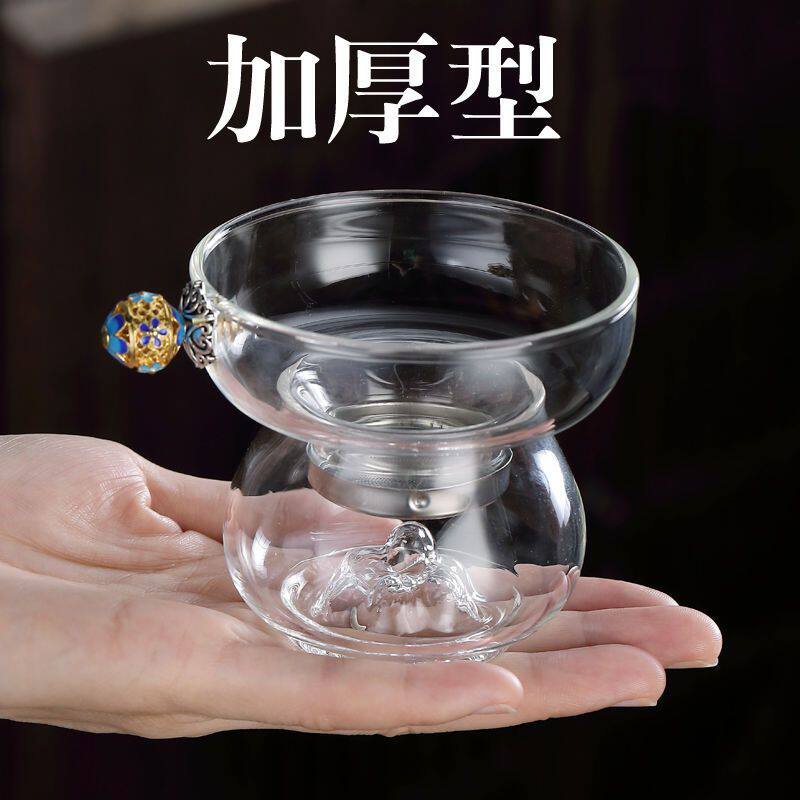 加厚透明玻璃茶漏耐热不锈钢茶滤家用高档日式过滤器功夫茶具套装