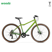 Woods小森林自行车T100铝合金通勤变速轻便公路车覆古男女式 26寸