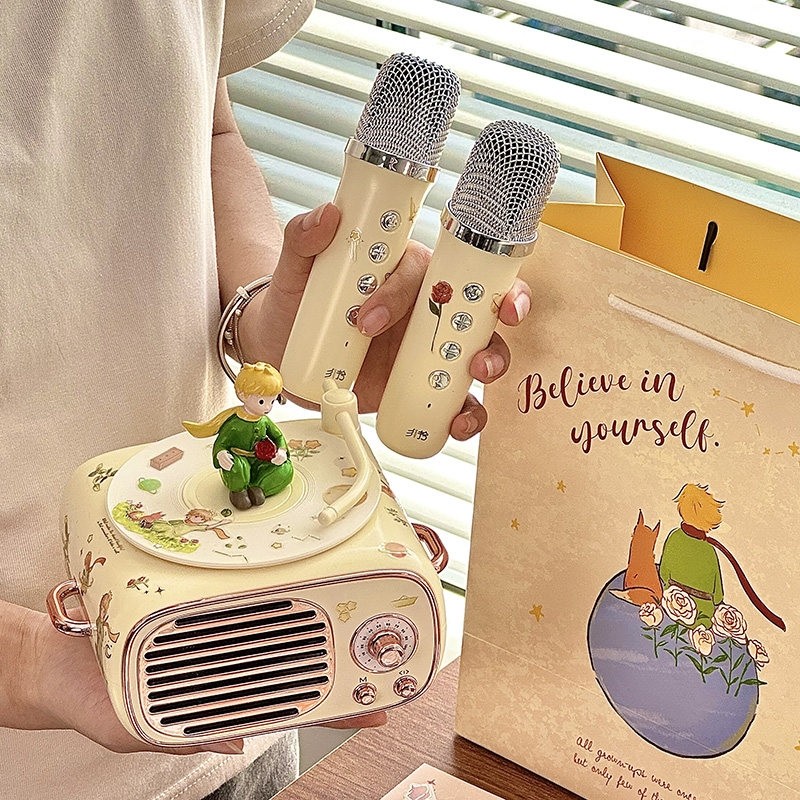 k歌蓝牙音箱迷你小型音响唱歌话孩子筒麦克风一体生日礼物女生女