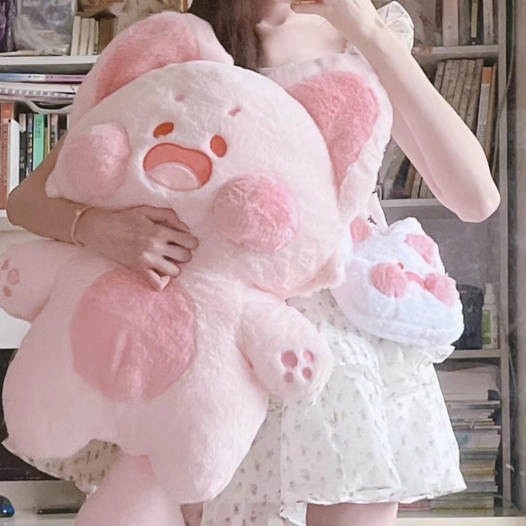 嘟嘟喵毛绒玩具兔子玩偶睡觉抱枕嘟嘟猫娃娃公仔女七夕礼物送女友