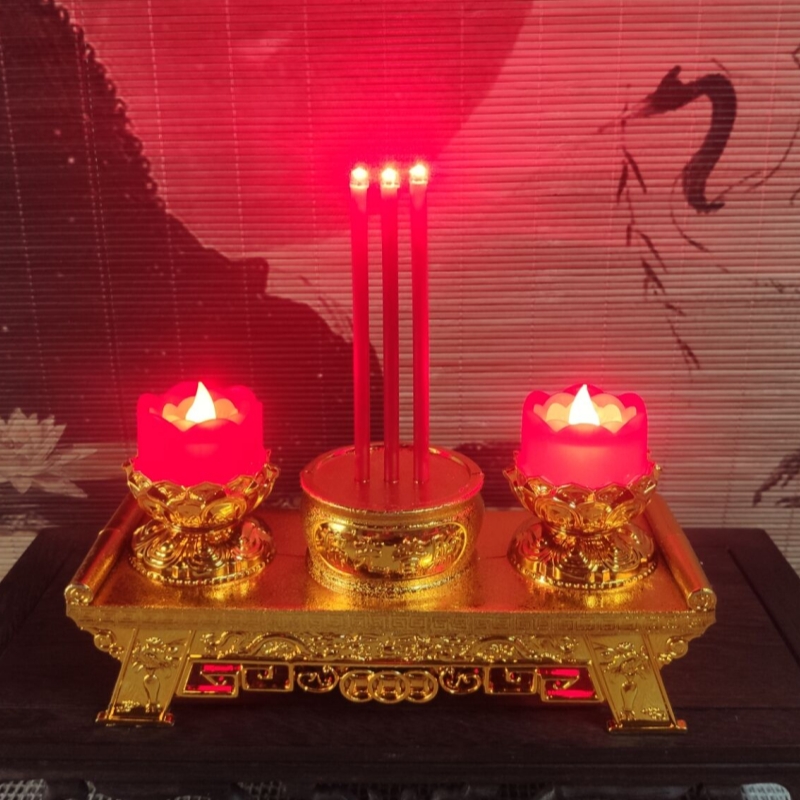 仿真蠟燭香爐供奉蠟燭燈插電兩用