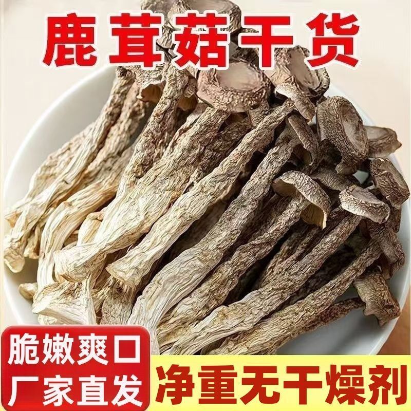 鹿茸菇干货500g包邮鹿茸菌特产级鹿茸菇煲汤云南脆姑菌菇类蘑香菇