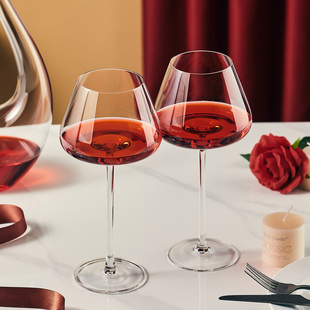 2只一对勃艮第红酒杯套装醒酒器家用大肚高脚杯轻奢高档水晶玻璃