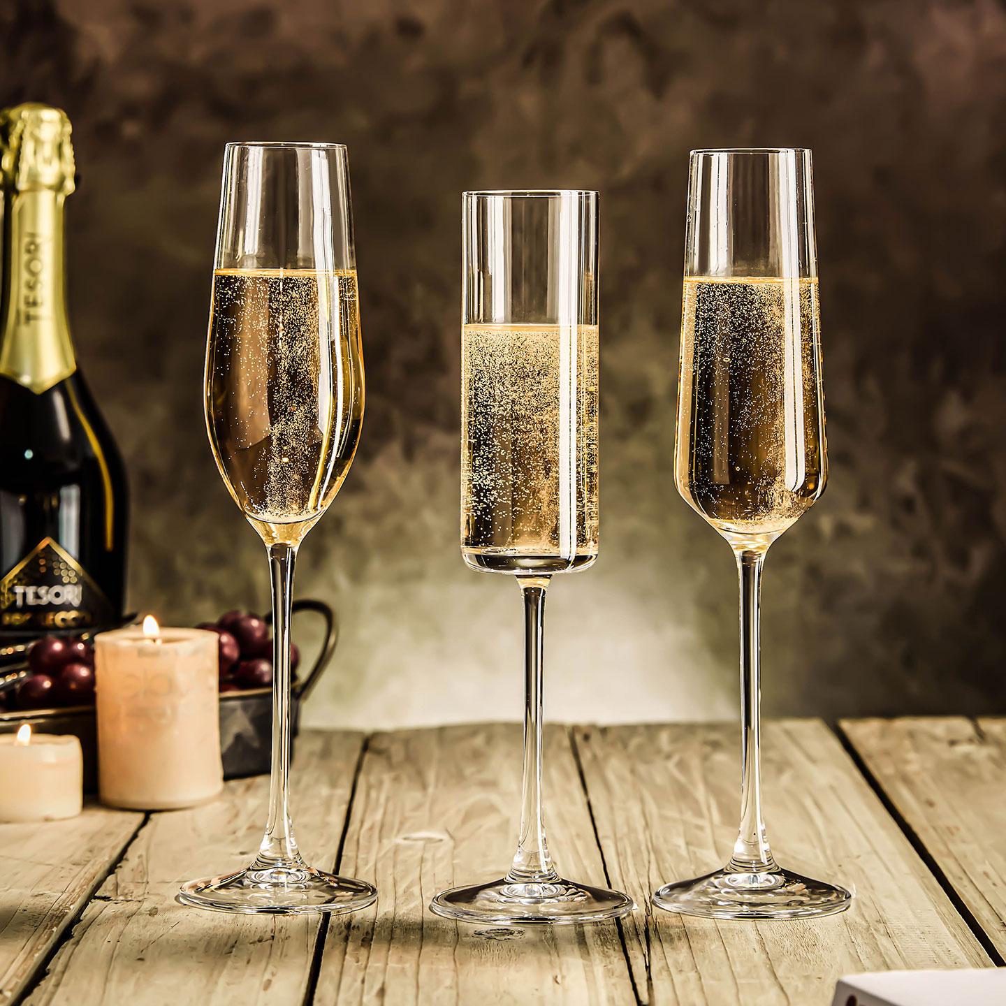 轻奢高档水晶香槟杯套装