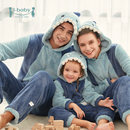 ibaby牛奶绒加厚亲子连体睡衣秋冬款
