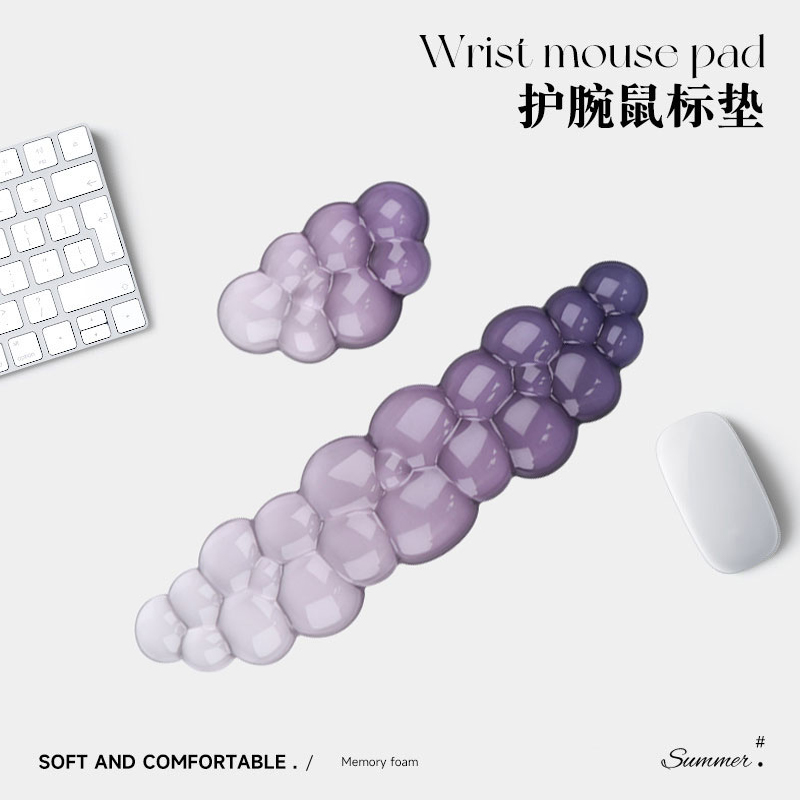 透明硅胶鼠标垫护腕滑鼠垫子男女生键盘手托护腕垫人体工学护手托