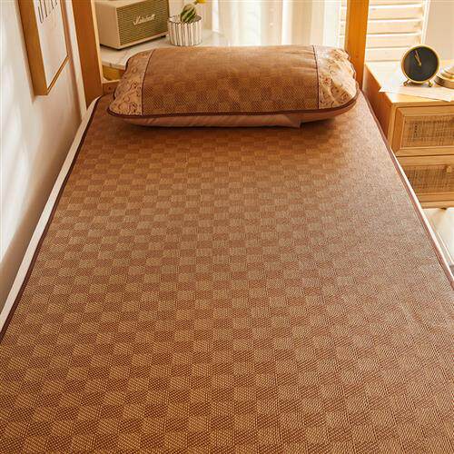 SUMMER RATTAN MAT COOL MAT SINGLE STRAW MAT IN STUDENT DORMITORY FOLDABLE UPPER AND LOWER BUNK BEDS DORMITORY NAKED SLEEPING ICE SILK MAT HOUSEHOLD USE