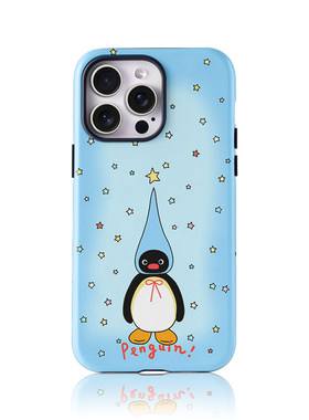 适用苹果17iPhone16promax小米15opporeno14一加13mate60华为p80荣耀400菲林手机壳vivox200可爱pingu小企鹅