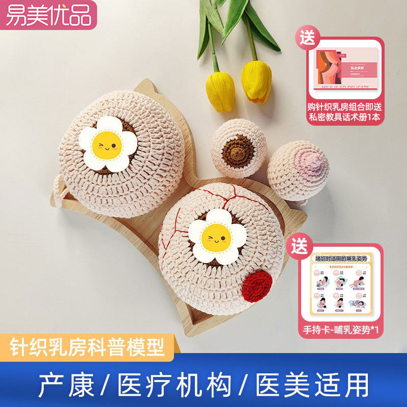 针织乳房教学模型仿真手工打造医用教学模具产康催乳护理示范培训