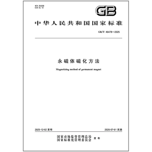 《纸质图书》GB/T 46478-2025 永磁体磁化方法