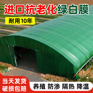 綠白膜加厚養(yǎng)殖專用黑白膜防曬隔熱防航拍食用菌塑料薄膜保溫大棚