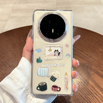 适用荣耀magicv5可爱猫咪贴纸