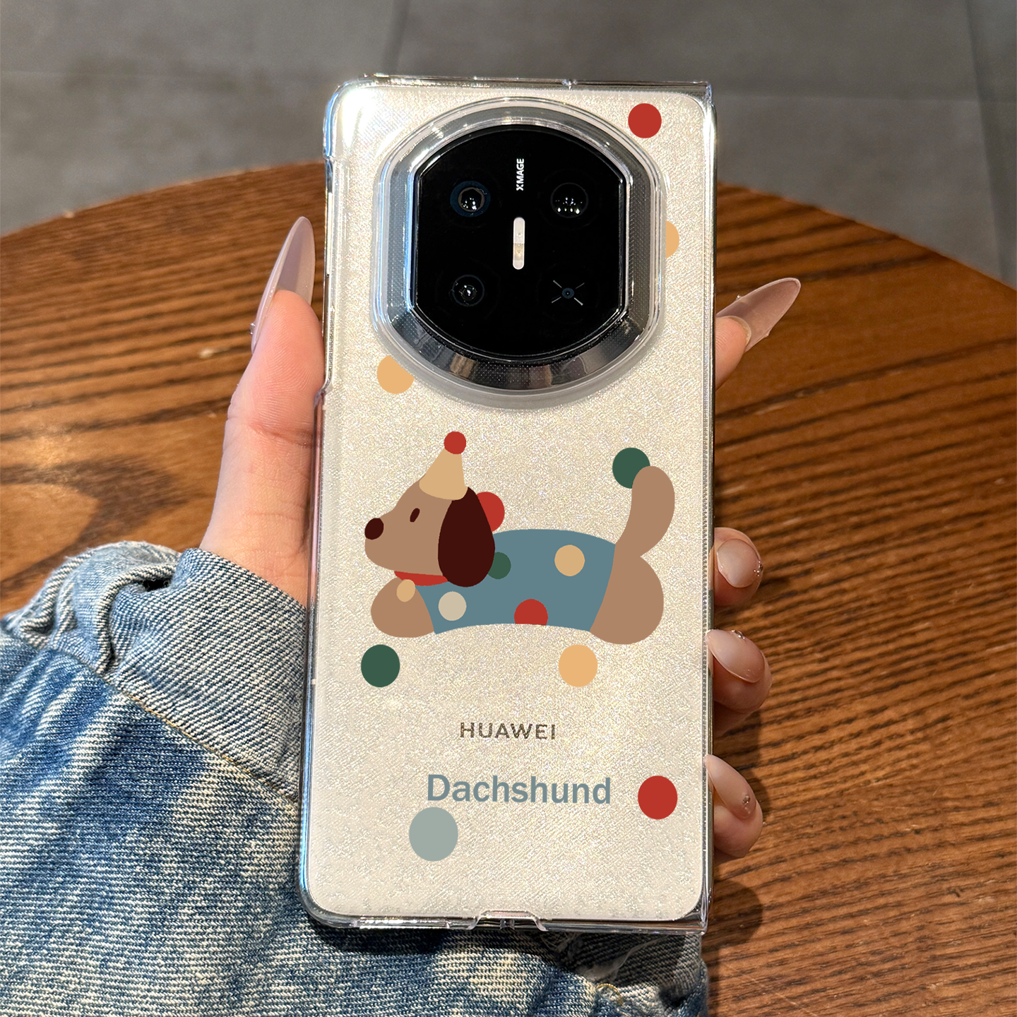 适用华为matex7可爱腊肠狗手机壳