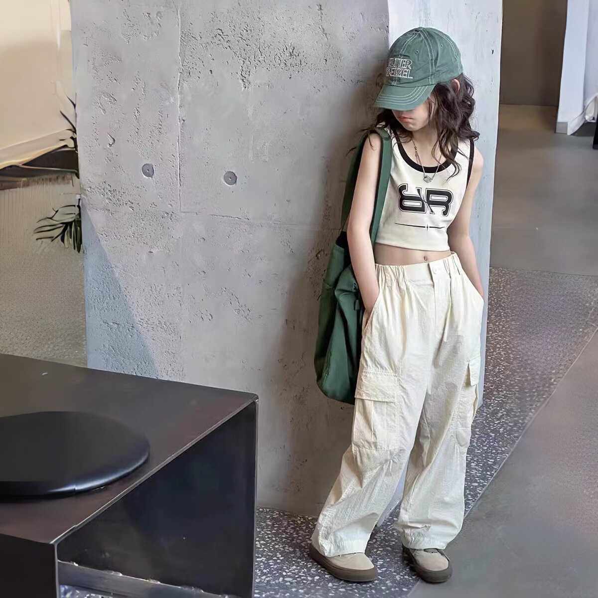 女童裤子童装女童防蚊裤2024夏儿童薄款工装裤中大童休闲男童长裤