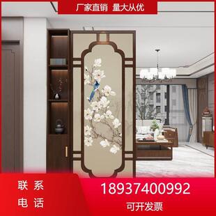 正对门中式实木置物架隔断客厅2024新款入户新玄关柜进门遮挡屏风