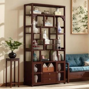 新中式玄关柜客厅隔间柜入户正对门屏风非实木酒架子多功能置物架
