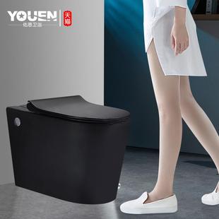 普通抽水防溅防臭非智能坐便器 马桶无水箱卫生间小户型家用虹吸式