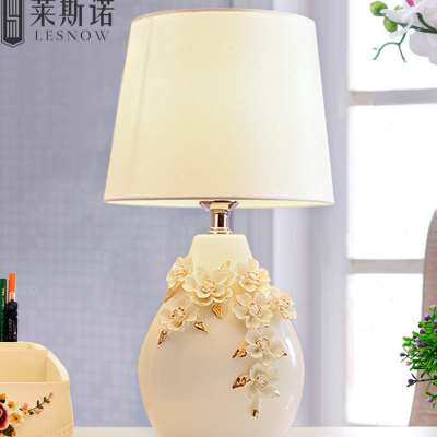 台灯卧室床头灯温馨浪漫现代简约田园客厅欧式结婚房家用陶瓷台灯