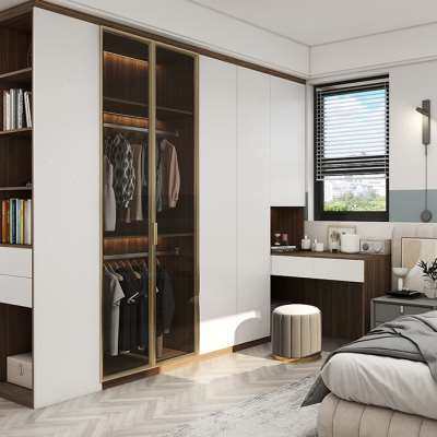 皮阿诺全屋定制现代简约平开门衣橱衣柜衣帽间整体卧室家具定做