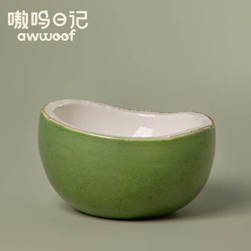 釉下彩宠物碗大容量仿真椰子