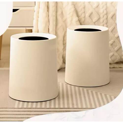 Creative household without cover double trash cans sitting