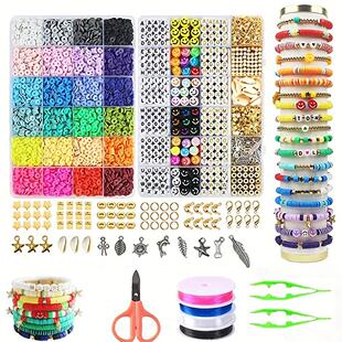7200 pcs Preppy Friendship Bracelet Making Kit with Polymer