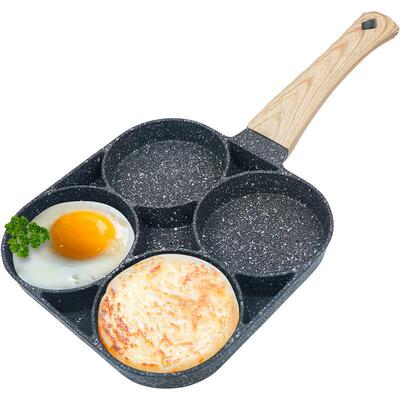 Egg Frying Pan Nonstick Pancake Pans 4-Cups Cookware Pancake