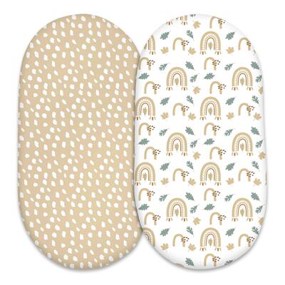 Gllquen Baby Bassinet Sheet 2pack Fitted Cradle Maress Sheet